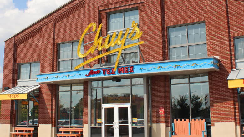 Chuy's shop window during the day