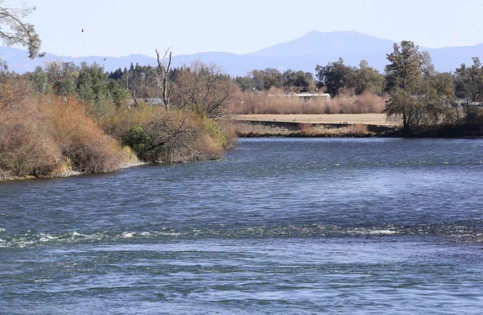 A telephoto view of Strawberry Fields from the backyard of a home at the end of Riverside Drive in south Redding. The Redding Rancheria wants to build a new, larger casino on the site.