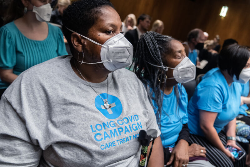 Long Covid activists attend Senate Budget Subcommittee on Labor, Health and Human Services, Education and Related Agencies hearing on the 