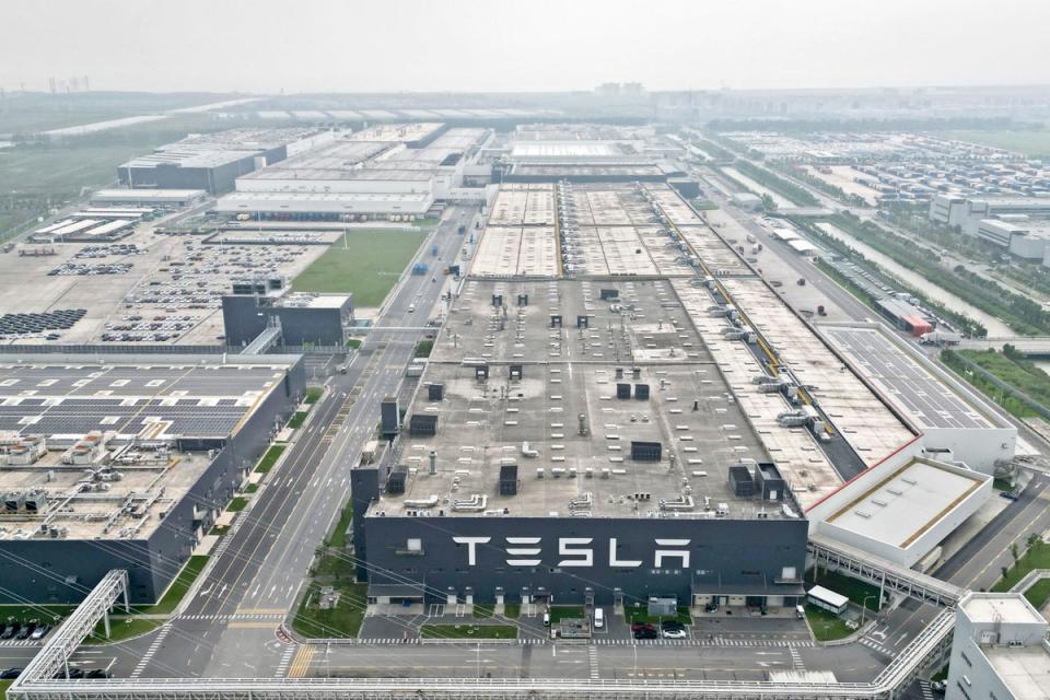 Tesla's Gigafactory in Shanghai, China (Xinhua)