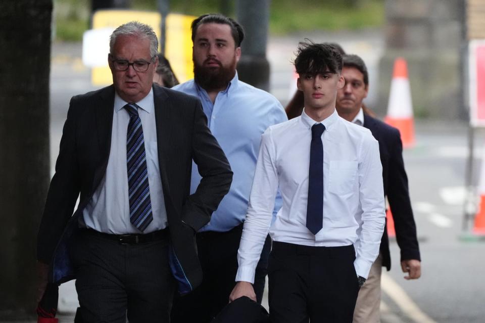 Loy and his family arrive at court (Andrew Milligan/PA Wire)