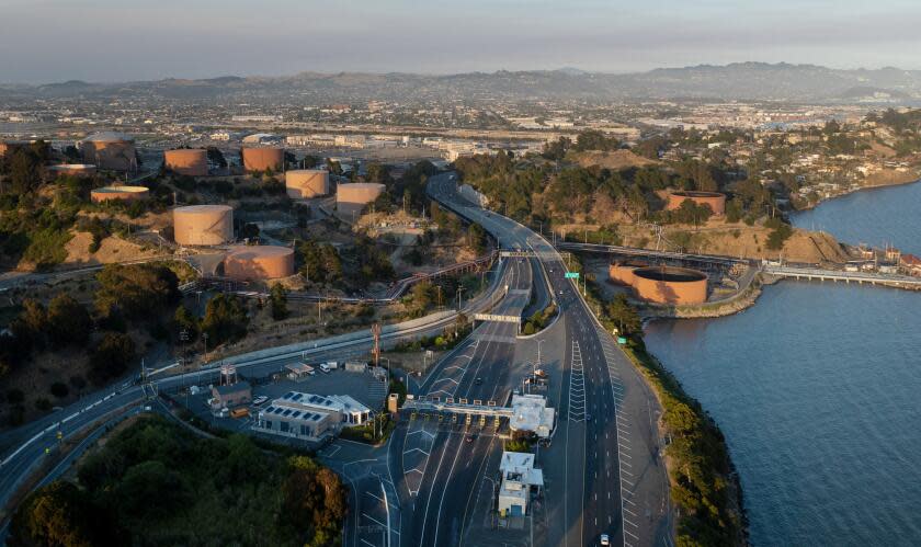 This aerial photo shows part of the Chevron refinery in Richmond on June 18.