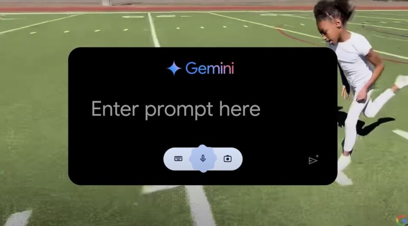 An image of the Gemini prompt box from the 