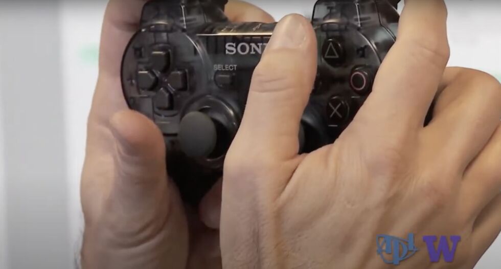 The DualShock 3 controller that powers the Cyclops I.