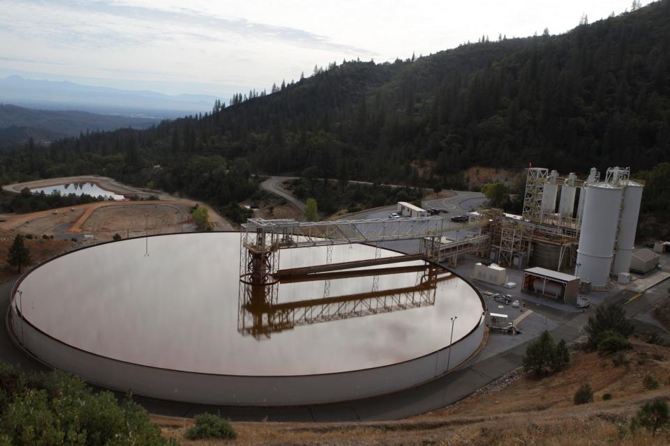 A sludge treatment facility at Iron Mountain Mine, seen in 2015. The Trump administration has ordered what it called a temporary suspension of all new business activity at the EPA, including the issuance of task orders, or work orders, to EPA contractors. The EPA oversees operations at the mine.