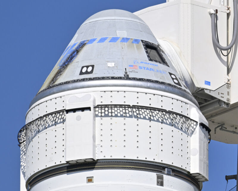 Boeing's Starliner spacecraft is aboard a United Launch Alliance Atlas V rocket ahead of its launch in June to begin the Crew Flight Test.