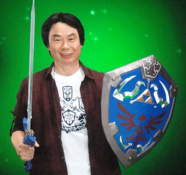 Artist's impression of Miyamoto preparing to fend off investors who want more generative AI integration.