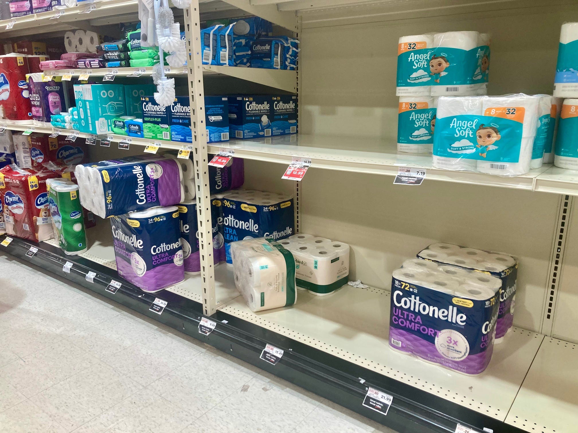 At Brown's ShopRite in Bensalem, Pennsylvania, there was still plenty of toilet paper available on October 2, 2024, although the shelves were beginning to empty.