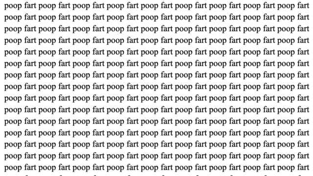 Artist's conception of part of the poop-fart document as entered into NotebookLM.