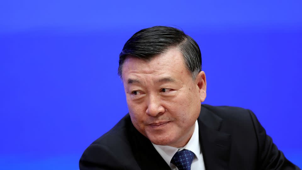 Chinese Housing Minister Ni Hong attends a press conference on the real estate sector in Beijing, China on October 17, 2024. - Florence Lo/Reuters