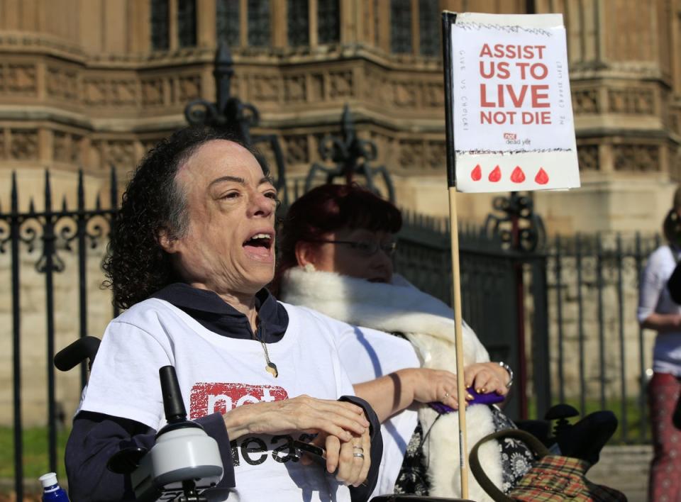 Liz Carr is among those opposing an assisted dying law (PA Wire)