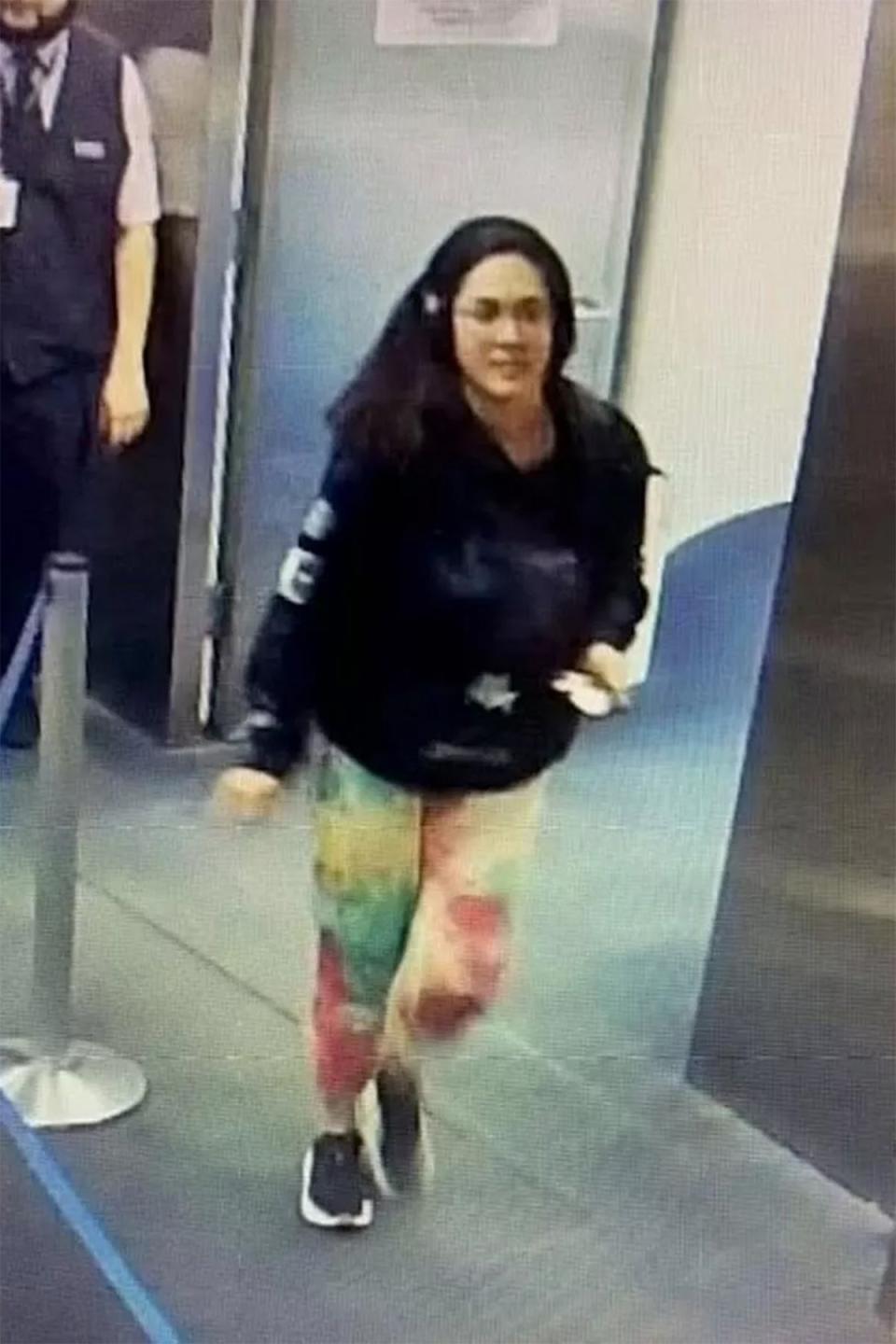 Hannah Kobayashi in LAX Airport security footage (Facebook)