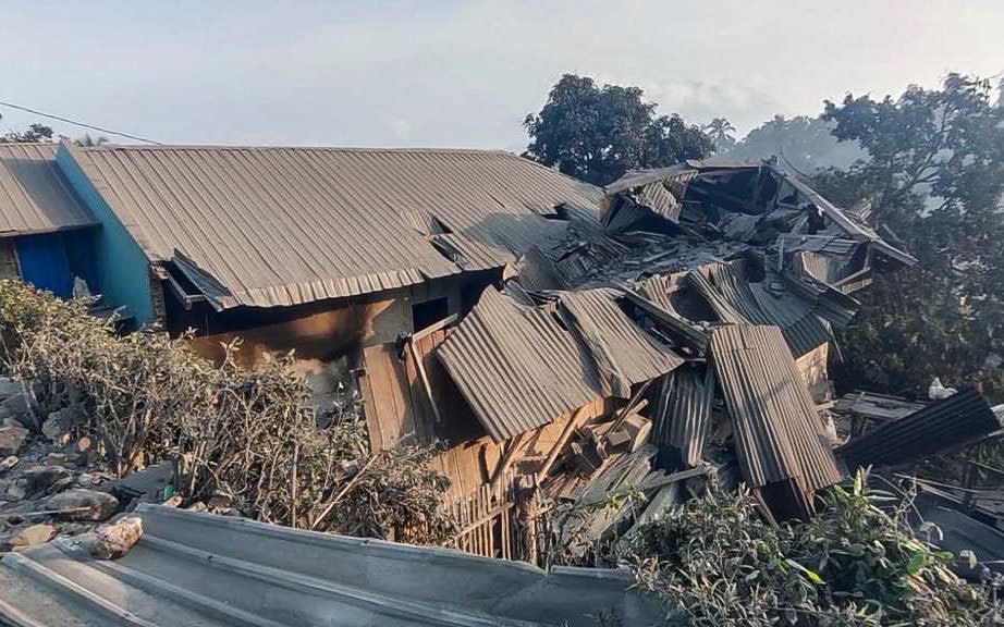 Houses have been damaged after the eruption