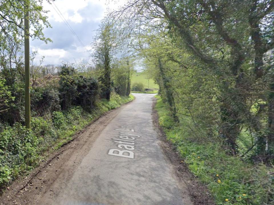 The accident took place on Batley Lane, Pleasley, in Derbyshire (Google Maps)