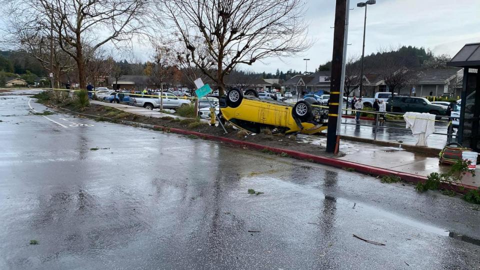 PHOTO: An apparent tornado touched down in Scotts Valley, causing significant property damage and resulting in several injuries. (Scotts Valley Police Department)