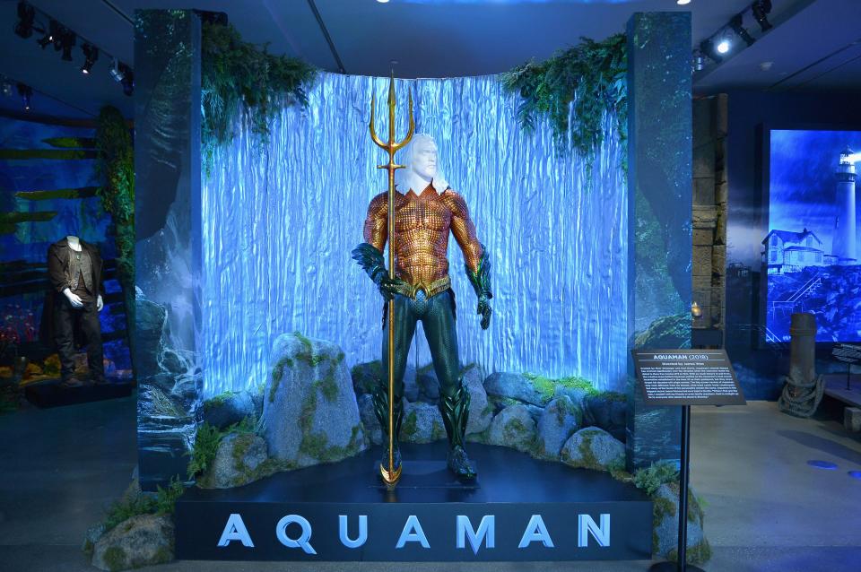 LOS ANGELES, CALIFORNIA - MARCH 05: The Aquaman exhibit on display during the Warner Bros. Studio Tour Hollywood Aquaman Exhibit Unveiling on March 5, 2019 in Los Angeles, California. (Photo by Charley Gallay/Getty Images for Warner Bros. Studio Tour Hollywood)