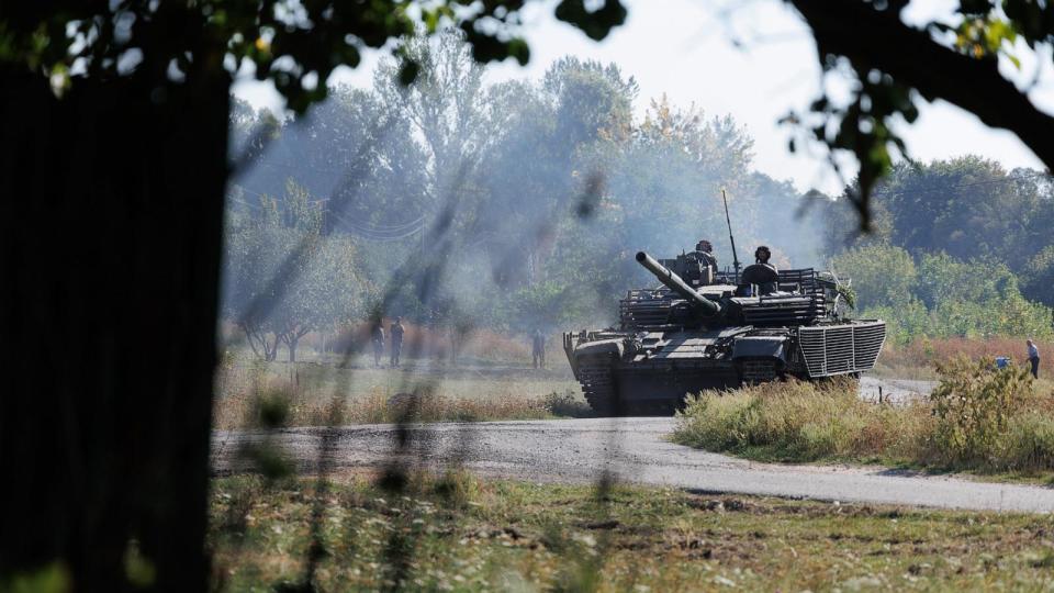 PHOTO: A Ukrainian tank is pictured on September 16, 2024 in the Kursk region of Russia. (Global Images Ukraine via Getty)