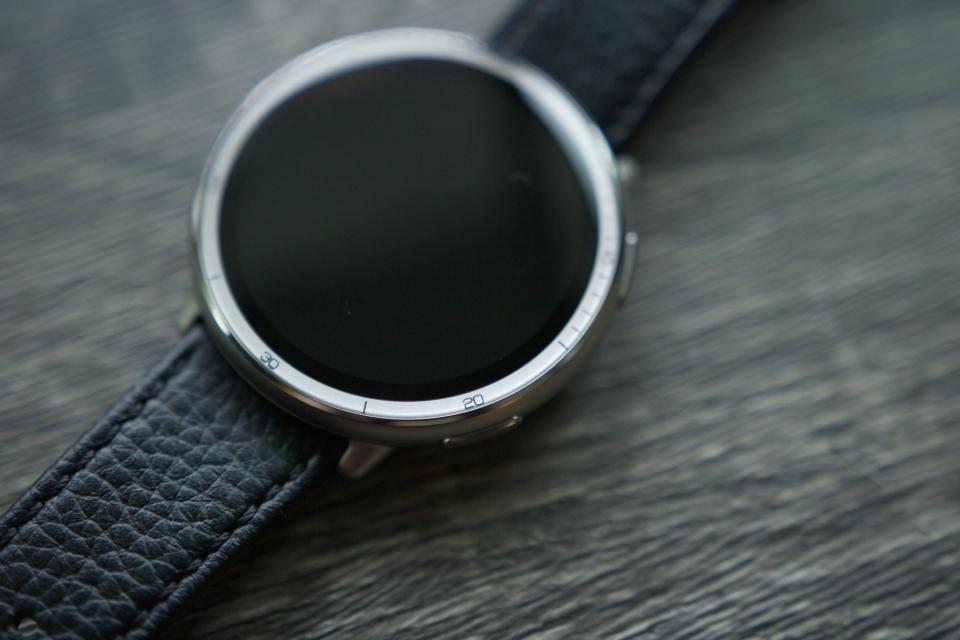 A close-up of the edge of the Amazfit Active 2.