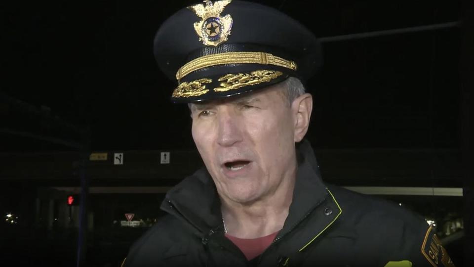 PHOTO: San Antonio Police Chief William McManus speaks to reporters in a screenshot of a video on Thursday, January 23, 2025. (KSAT)