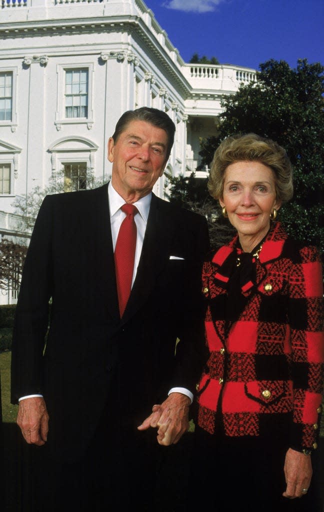 President Ronald Reagan and First Lady Nancy Reagan in the White House in the fall of 1987.