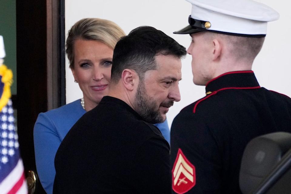 Zensky leaves the White House after a press conference and a work lunch were canceled (AP)