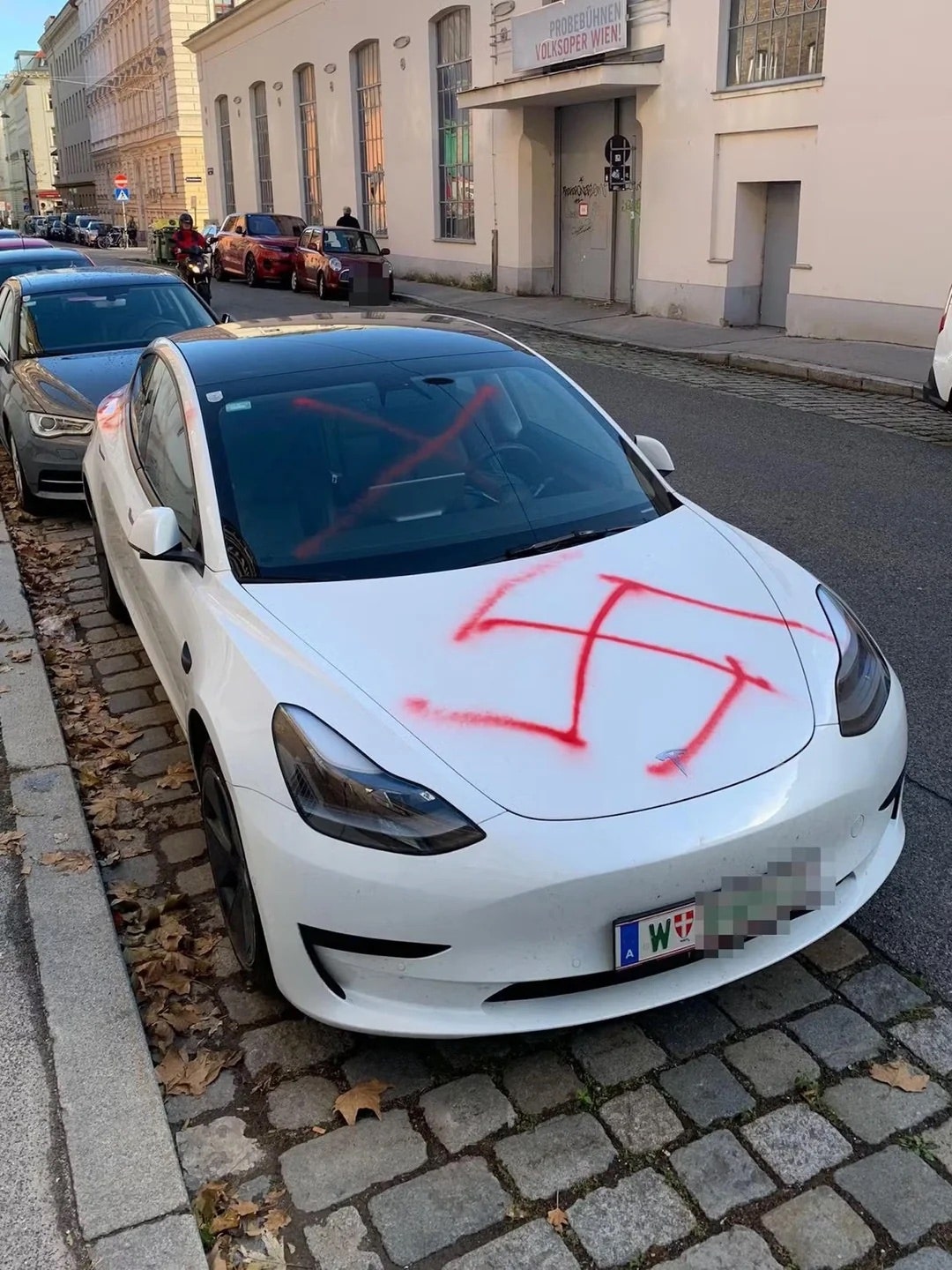 In Vienna, more Tesla cars have been the target of vandalism.