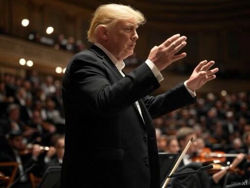 Donald Trump as Kennedy Center conductor / Truth Social