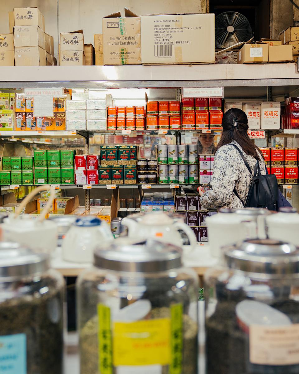 Different tea are for sale. (Janice Chung for NBC News)