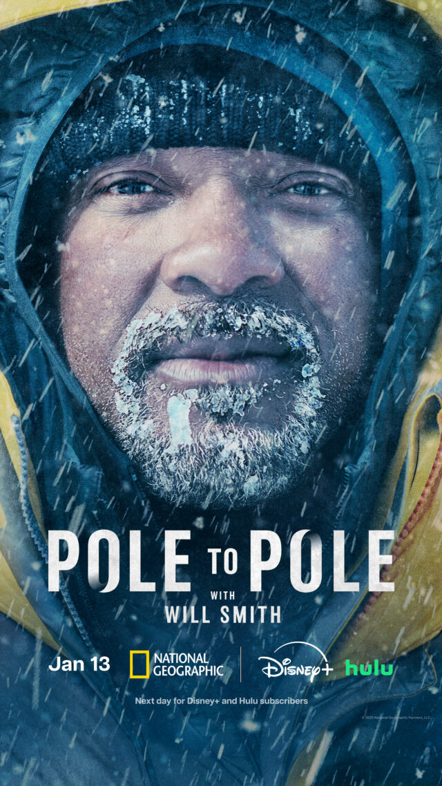 poster art featuring a bearded Will Smith in a parka with snow crystallizing on his beard