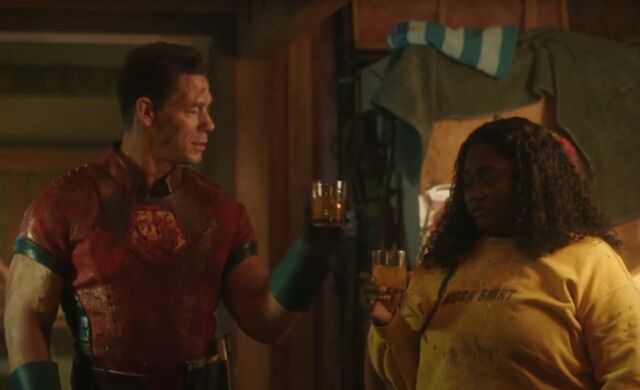 Chris introduces Leota (Danielle Brooks) to his signature Peace Train cocktail: gin, vermouth, vinegar, peppercorns, a dash of maple syrup and yak butter.  She calls it a 