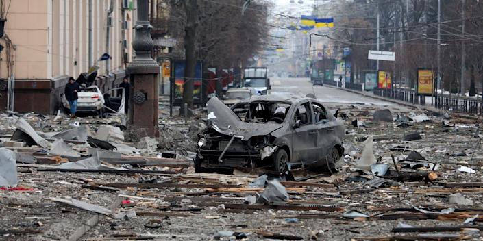 destruction war ukraine kharkiv