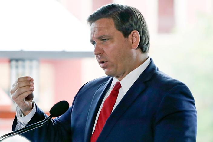 Florida Governor Ron DeSantis is using Russia's invasion of Ukraine as an opportunity to attack President Biden.