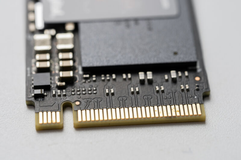 Close-up of SSD NVMe M.2 2280 Solid State Drive