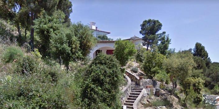 A Google Streetview image of the road outside Sergey Avayev's rented Catalan villa, dated 2011