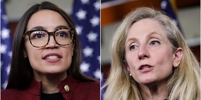 Democratic Representatives Alexandria Ocasio-Cortez and Abigail Spanberger