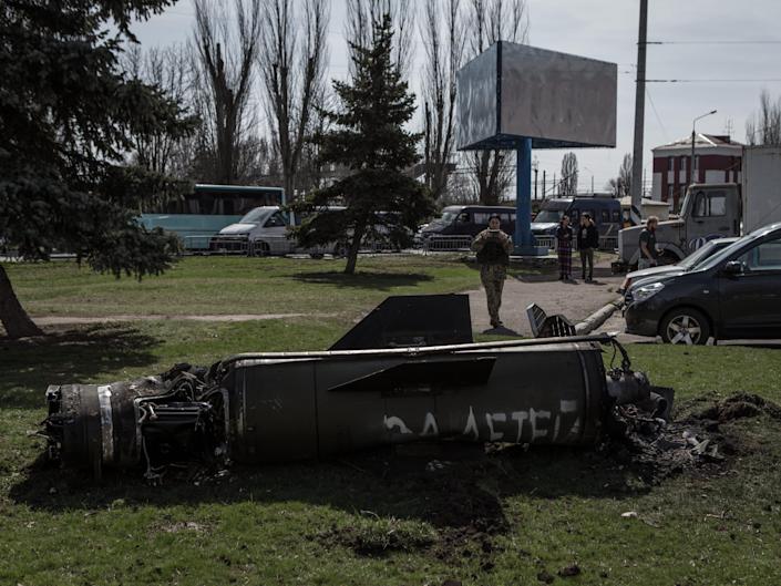 Rocket thrown by Russia is believed to have killed more than 30 people and injured more than 100 in a Russian attack on a train station in eastern Ukraine on April 8, 2022.