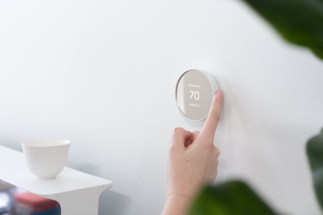 Google's Nest Thermostat is a good smart thermostat for those on a budget, although it doesn't work with external temperature sensors or learn your home's heating and cooling schedule like Nest's more expensive model.