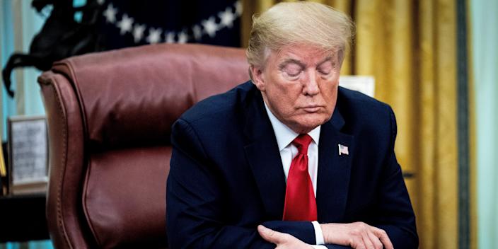 Former President Donald Trump in the Oval Office.