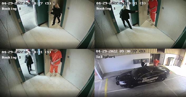 Four CCTV footage shows Vicky White leading Casey White out of prison.