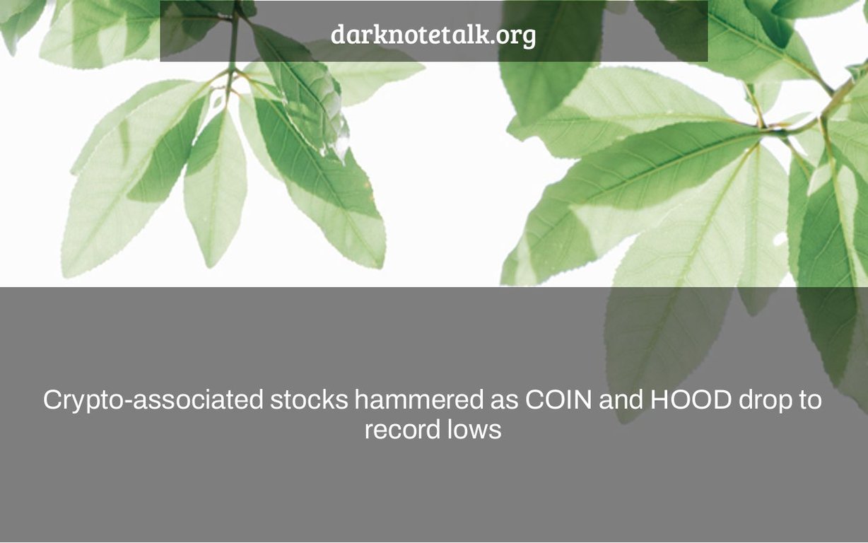 Crypto-Associated Stocks Hammered as COIN and HOOD Drop to Record Lows - Dark Note Talk