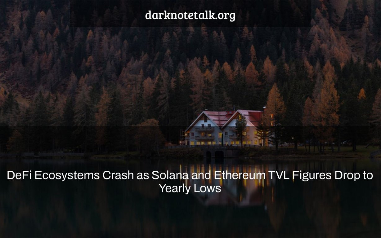 DeFi ecosystems crash as Solana and Ethereum TVL numbers plunge to annual lows - Dark Note Talk