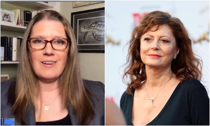 Mary Trump (L), Susan Sarandon (R).