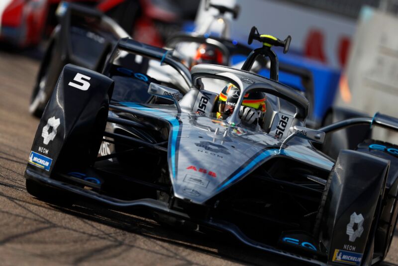 Stoffel Vandoorne, Mercedes Benz EQ, EQ Silver Arrow 02 during the Berlin E-Prix II at Berlin Tempelhof Airport on Sunday, August 15, 2021 in Berlin, Germany.  Next year this team will become part of McLaren Racing.