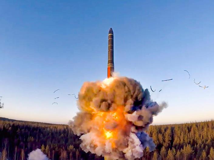 A Russian missile launched during exercises