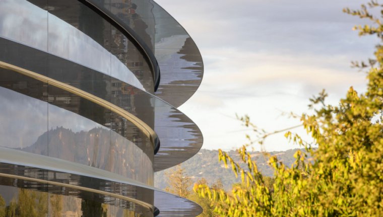 A building in Apple Park, the company's headquarters in Cupertino, California.