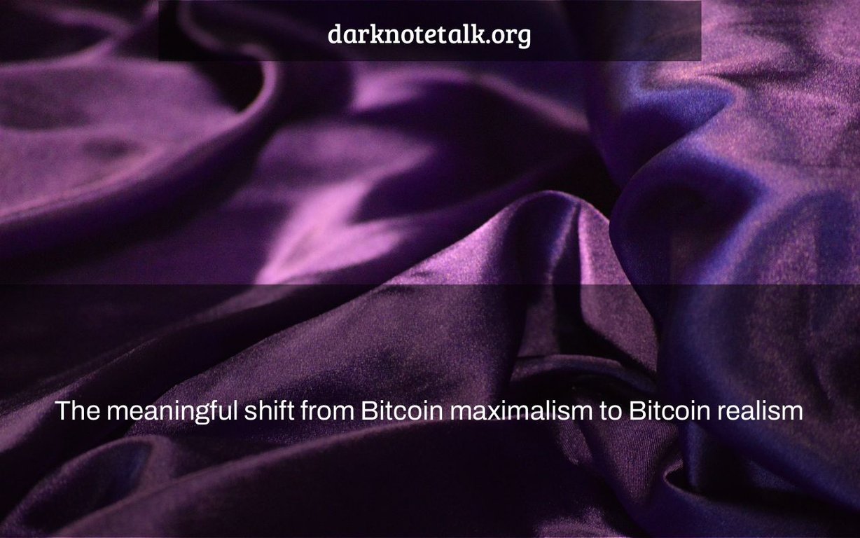 The Meaningful Shift From Bitcoin Maximalism To Bitcoin Realism - Dark Note Talk