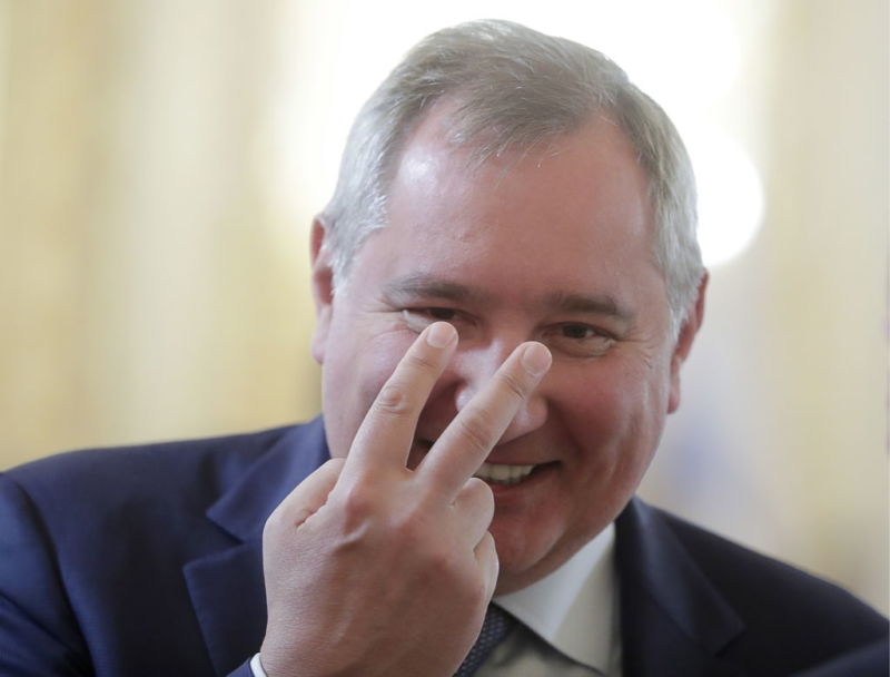 Roscosmos head Dmitry Rogozin is seen ahead of Russia-China talks at the Moscow Kremlin.