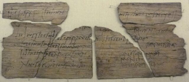 Vindolanda Tablet 291, circa 100 CE: An invitation from Claudia Severa to Sulpicia Lepidina, who invites her to a birthday party.