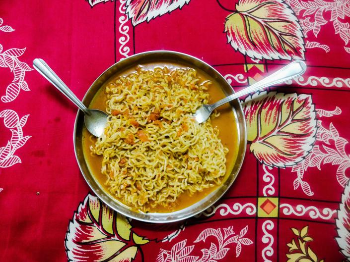 Cheese masala maggi noodles