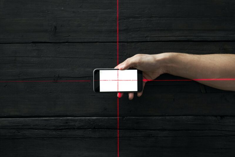 An illustration of a smartphone in the middle of a target.